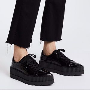 PUMA Women’s Fenty Pointy Platform Creeper Patent Leather Sneaker